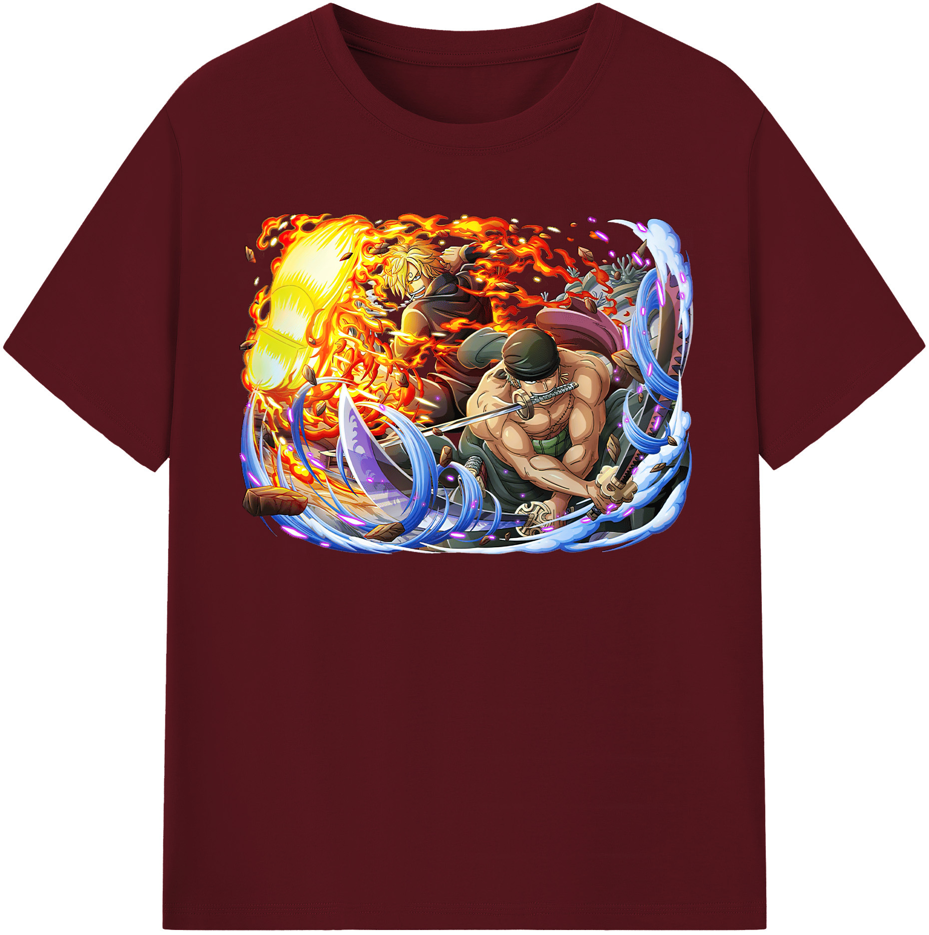ワンピース ロロノア・ゾロ ONE PIECE Roronoa Zoro 綿100％半袖Tシャツ（フロントプリント）